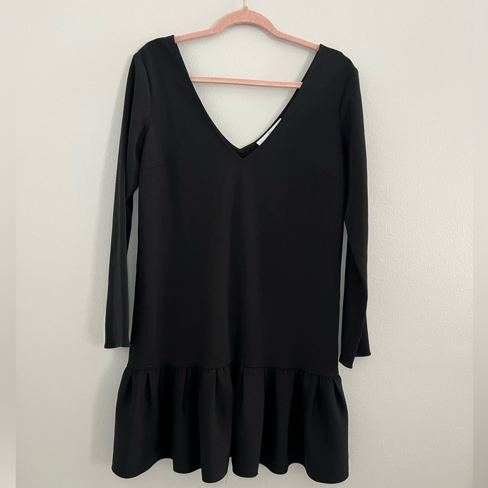 Amanda Uprichard Black V-Neck Dress